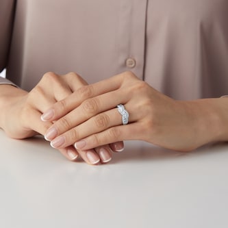 Goldsmiths Brilliant Cut 0.75 Carat Total Weight Diamond Ring In 9 Carat White Gold Goldsmiths Brilliant Cut 0.75 Carat Total Weight Diamond Ring In 9 Carat White Gold