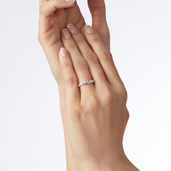 Goldsmiths 18ct White Gold 0.15cttw Twist Design Eternity Ring Goldsmiths 18ct White Gold 0.15cttw Twist Design Eternity Ring