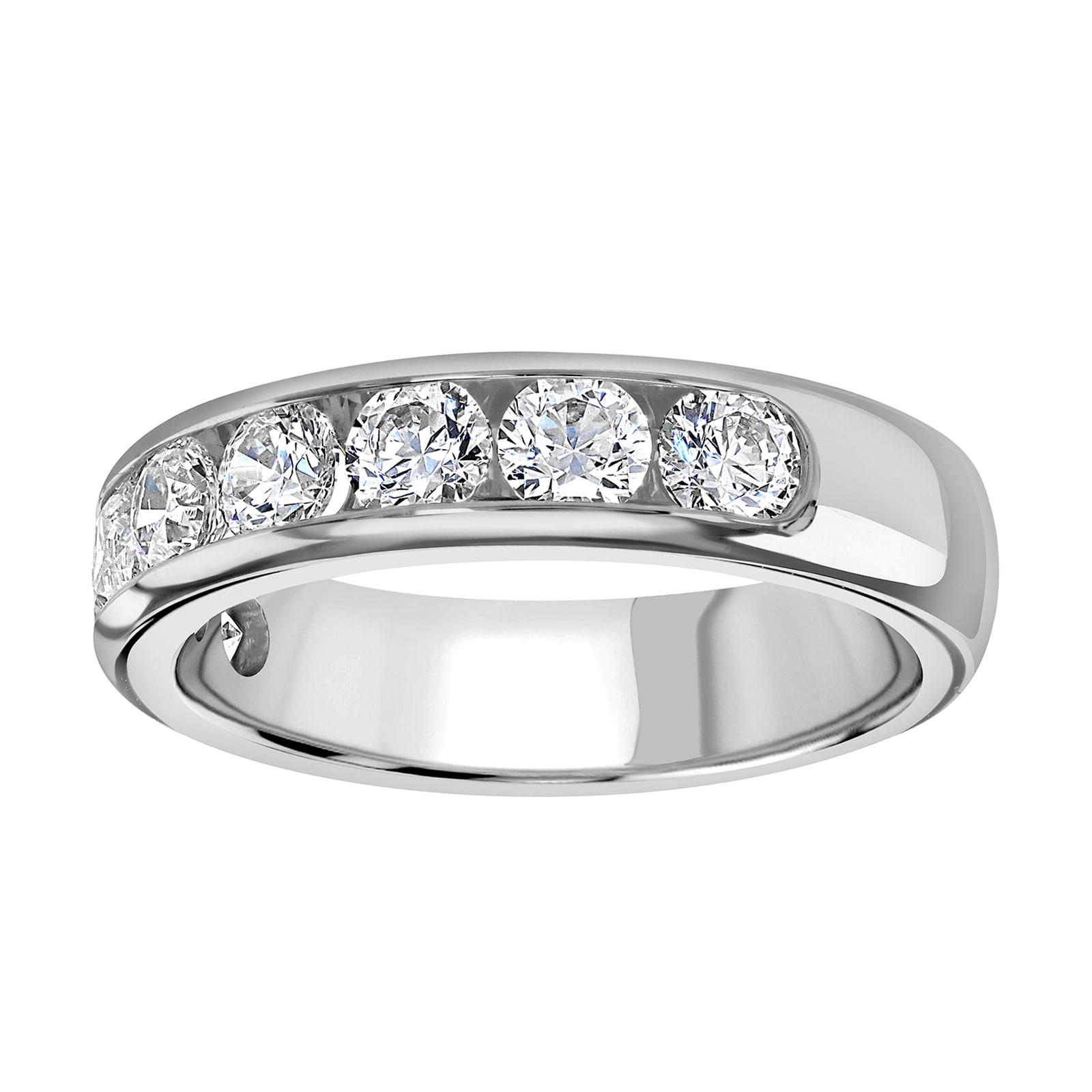 Goldsmiths Platinum 1.50cttw Brilliant Cut Channel Set Diamond Half Eternity Ring Goldsmiths Platinum 1.50cttw Brilliant Cut Channel Set Diamond Half Eternity Ring