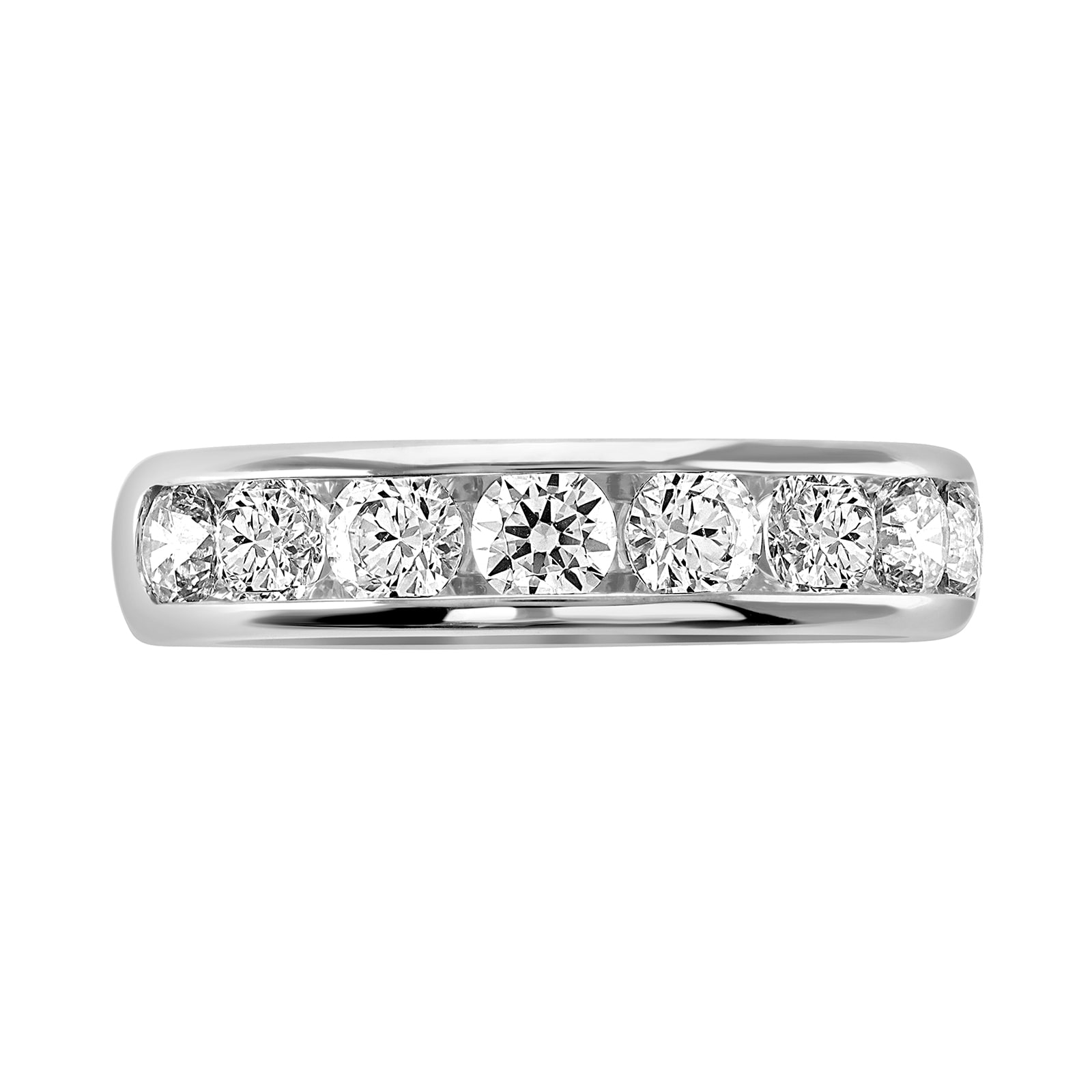 Goldsmiths Platinum 1.50cttw Brilliant Cut Channel Set Diamond Half Eternity Ring Goldsmiths Platinum 1.50cttw Brilliant Cut Channel Set Diamond Half Eternity Ring