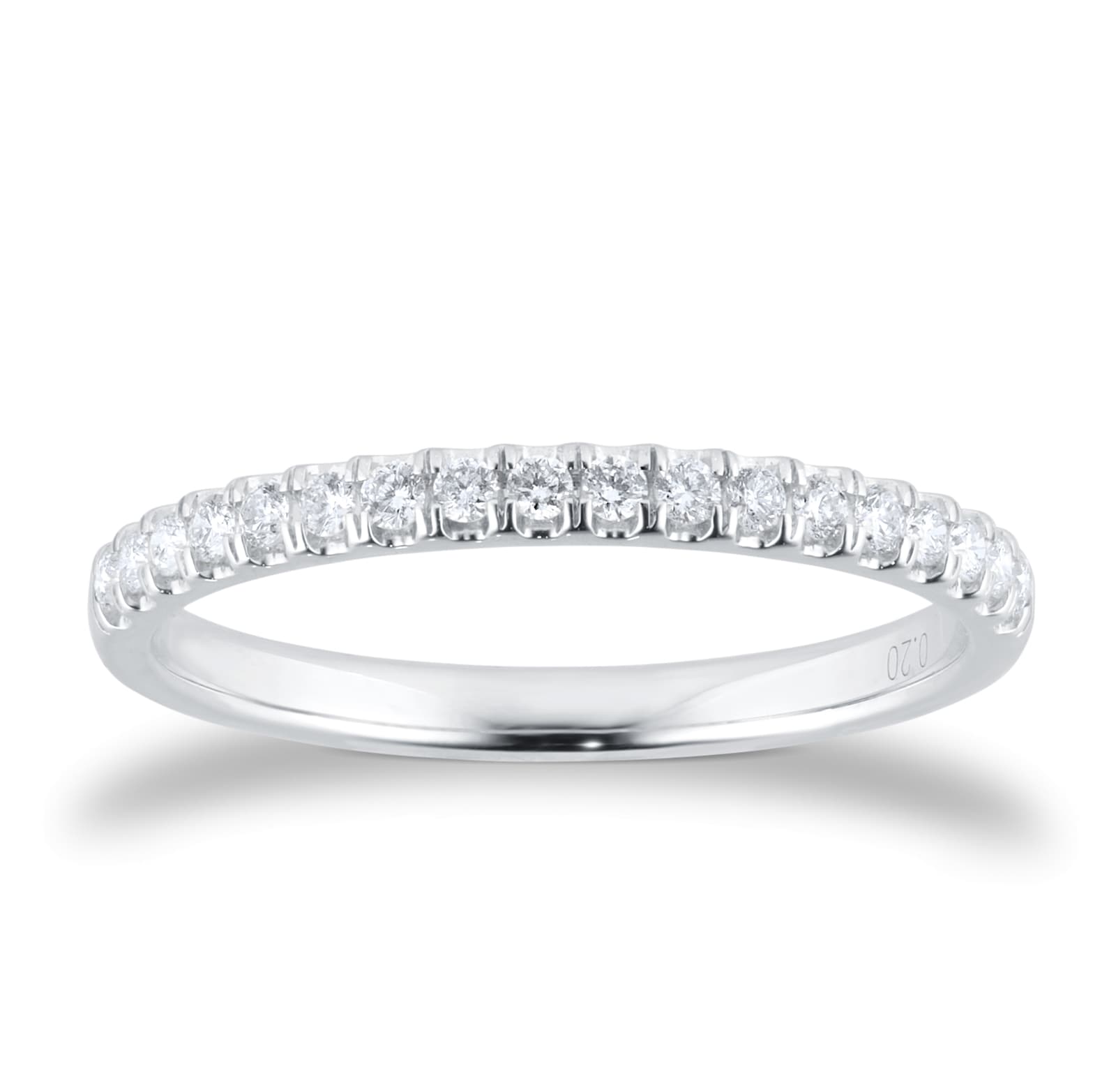 9ct White Gold 0.20cttw Brilliant Cut Diamond Stacker Eternity Ring 9ct White Gold 0.20cttw Brilliant Cut Diamond Stacker Eternity Ring image