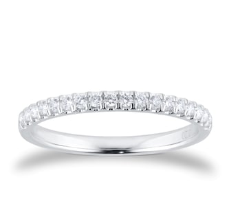 Goldsmiths 9ct White Gold 0.20cttw Brilliant Cut Diamond Stacker Eternity Ring Goldsmiths 9ct White Gold 0.20cttw Brilliant Cut Diamond Stacker Eternity Ring