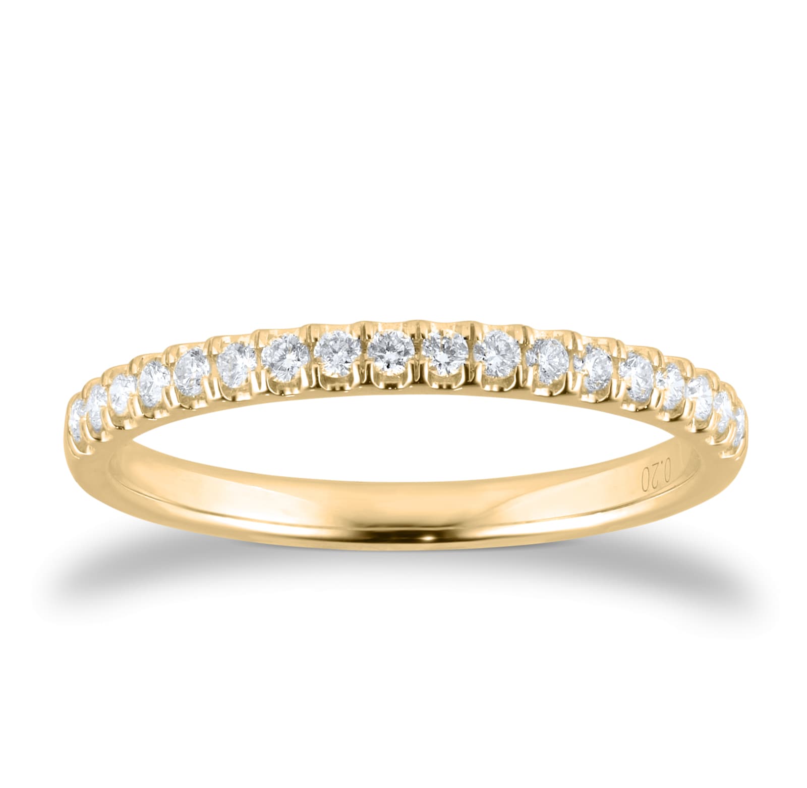 9ct Yellow Gold 0.20cttw Brilliant Cut Diamond Stacker Eternity Ring 9ct Yellow Gold 0.20cttw Brilliant Cut Diamond Stacker Eternity Ring image