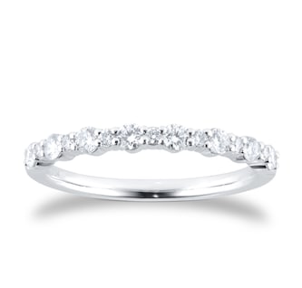 Goldsmiths 9ct White Gold 0.34cttw Brilliant Cut Diamond Half Eternity Ring Goldsmiths 9ct White Gold 0.34cttw Brilliant Cut Diamond Half Eternity Ring