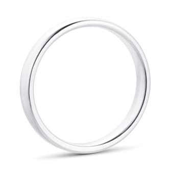 Goldsmiths 3mm Slight Court Standard Wedding Ring In 9 Carat White Gold Goldsmiths 3mm Slight Court Standard Wedding Ring In 9 Carat White Gold