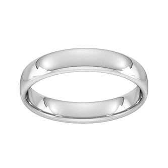 Goldsmiths 4mm Slight Court Standard Wedding Ring In 9 Carat White Gold Goldsmiths 4mm Slight Court Standard Wedding Ring In 9 Carat White Gold