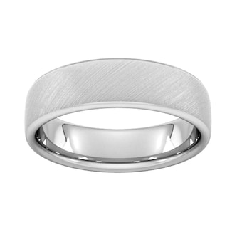 Goldsmiths 6mm D Shape Standard Diagonal Matt Finish Wedding Ring In 9 Carat White Gold Goldsmiths 6mm D Shape Standard Diagonal Matt Finish Wedding Ring In 9 Carat White Gold