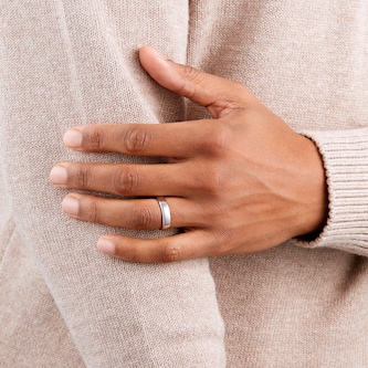 Goldsmiths 5mm Slight Court Heavy Wedding Ring In 9 Carat White Gold Goldsmiths 5mm Slight Court Heavy Wedding Ring In 9 Carat White Gold