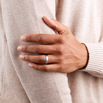 Goldsmiths 6mm Slight Court Heavy Wedding Ring In 9 Carat White Gold Goldsmiths 6mm Slight Court Heavy Wedding Ring In 9 Carat White Gold