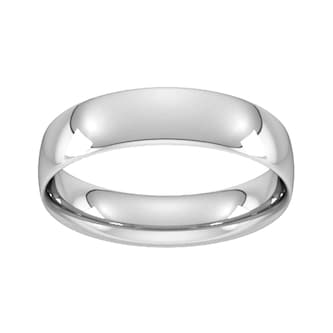 Goldsmiths 5mm Traditional Court Standard Wedding Ring In 9 Carat White Gold Goldsmiths 5mm Traditional Court Standard Wedding Ring In 9 Carat White Gold
