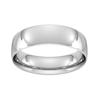 Goldsmiths 6mm Traditional Court Standard Wedding Ring In 9 Carat White Gold Goldsmiths 6mm Traditional Court Standard Wedding Ring In 9 Carat White Gold