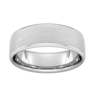 Goldsmiths 7mm Traditional Court Standard Matt Finished Wedding Ring In 9 Carat White Gold Goldsmiths 7mm Traditional Court Standard Matt Finished Wedding Ring In 9 Carat White Gold