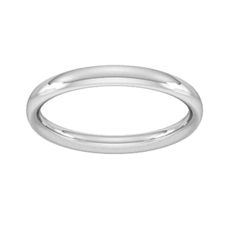 Goldsmiths 2.5mm Traditional Court Heavy Wedding Ring In 18 Carat White Gold Goldsmiths 2.5mm Traditional Court Heavy Wedding Ring In 18 Carat White Gold