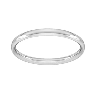 Goldsmiths 18ct White Gold 1.5mm Traditional Court Standard Wedding Ring Goldsmiths 18ct White Gold 1.5mm Traditional Court Standard Wedding Ring