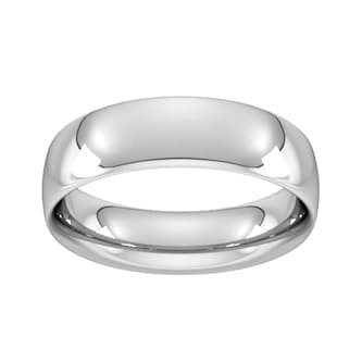 Goldsmiths 18ct White Gold 6mm Traditional Court Extra Heavy Wedding Ring Goldsmiths 18ct White Gold 6mm Traditional Court Extra Heavy Wedding Ring