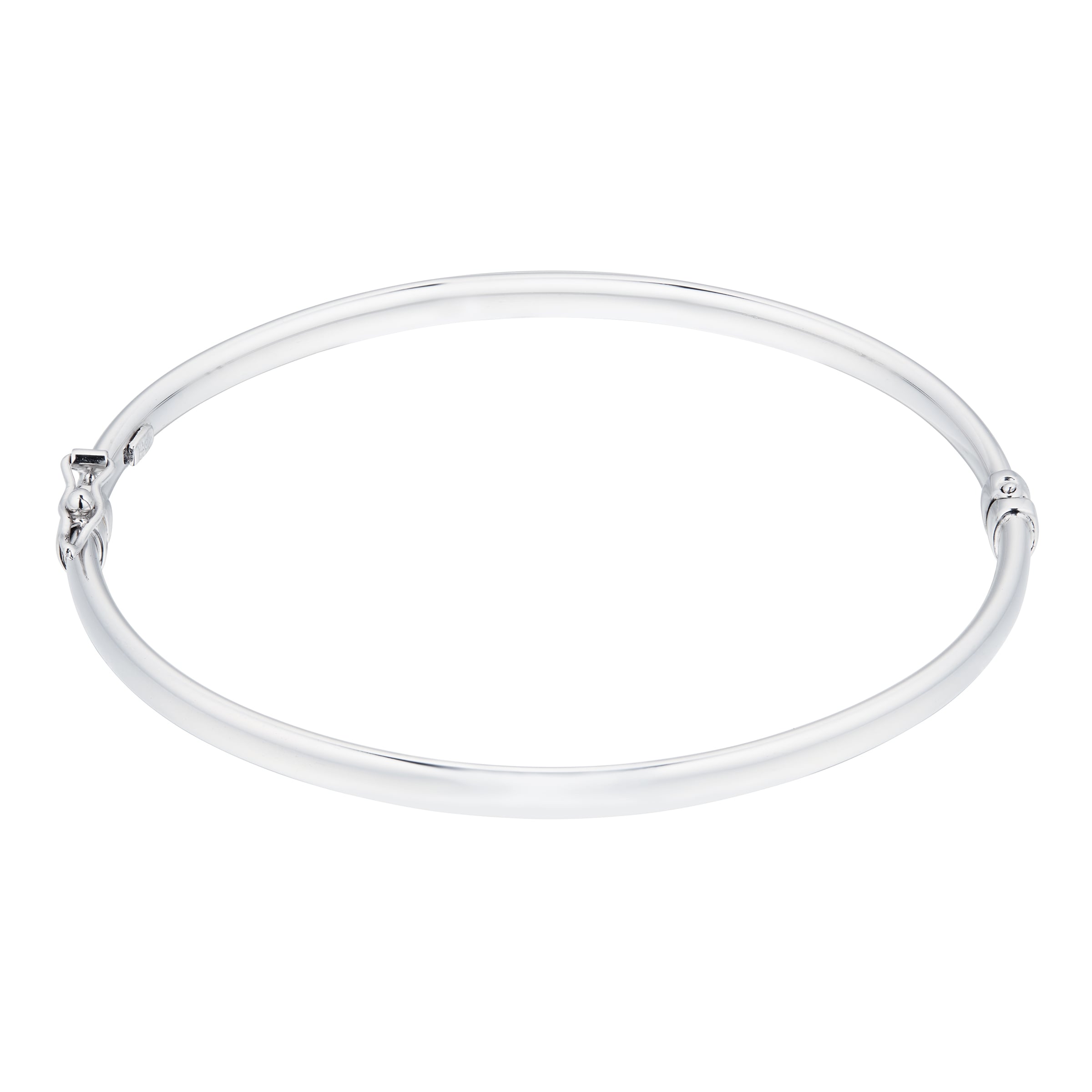9ct White Gold Hinged Bangle image
