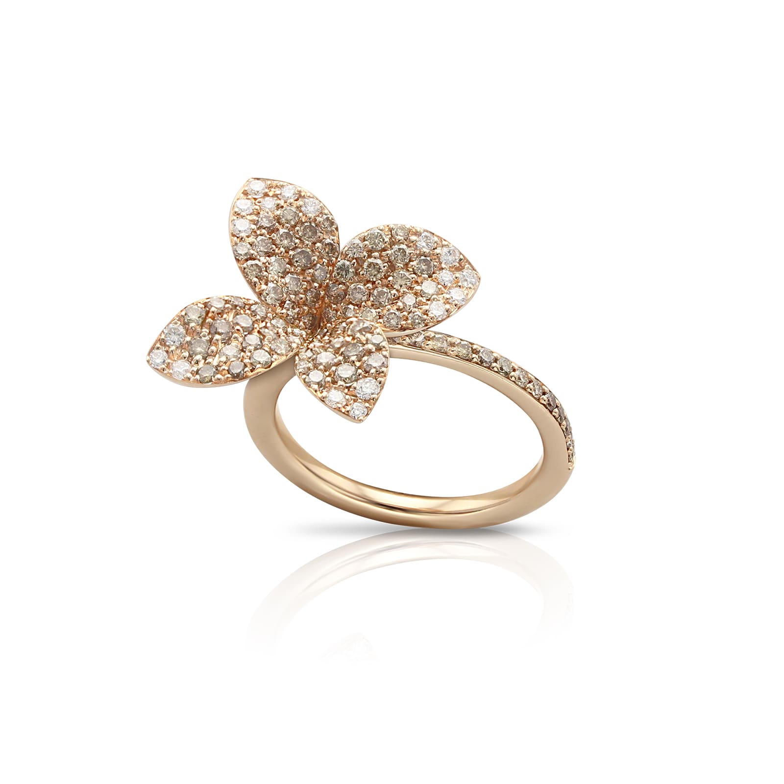 Petit Garden Medium Flower Ring in 18ct Rose Gold with Diamonds Petit Garden Medium Flower Ring in 18ct Rose Gold with Diamonds image