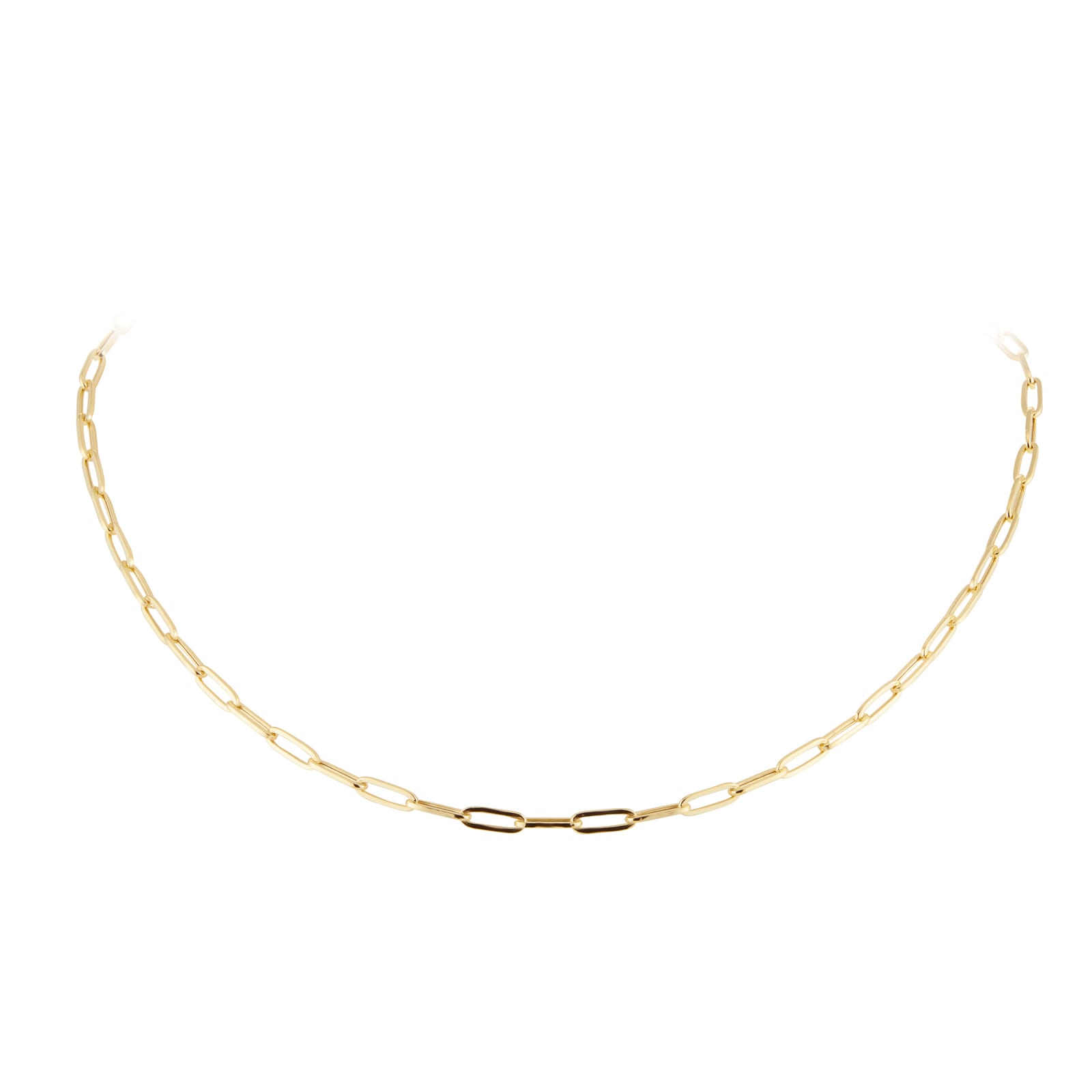 9ct Yellow Gold 3mm Paperclip Chain Necklace 9ct Yellow Gold 3mm Paperclip Chain Necklace image