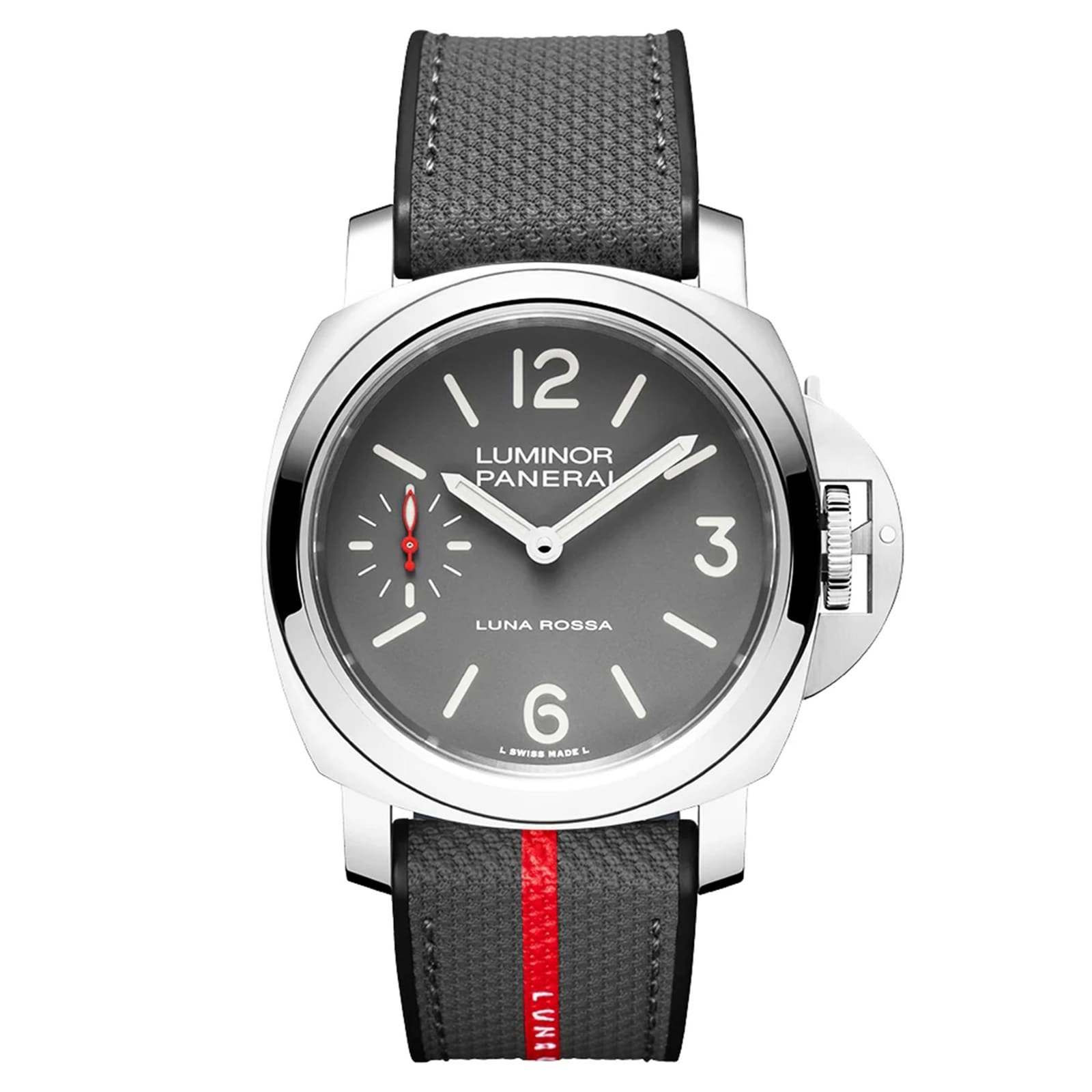 Luminor Tre Giorni Luna Rossa 44mm Mens Watch Grey - Interchangeable Strap Luminor Tre Giorni Luna Rossa 44mm Mens Watch Grey - Interchangeable Strap image