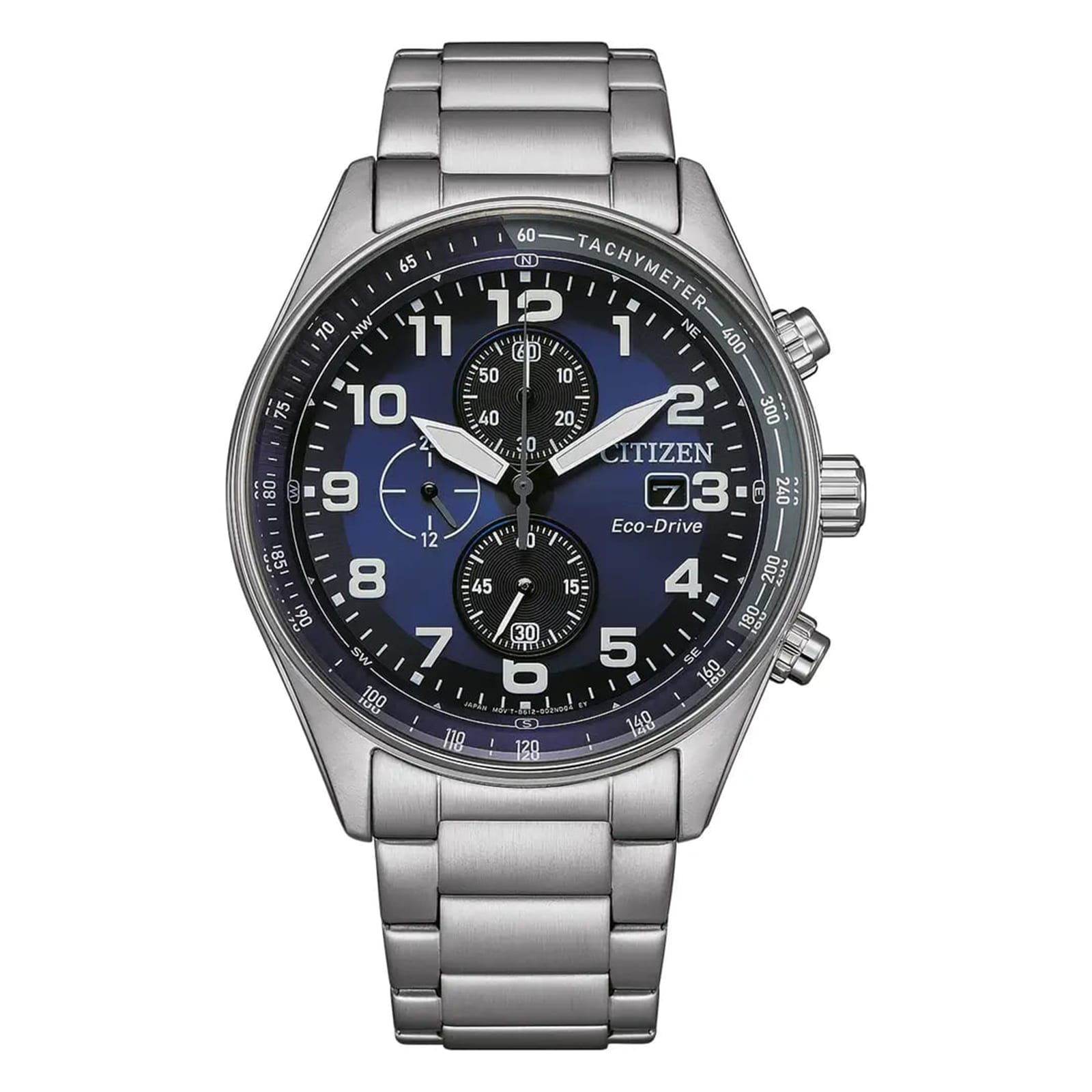 Eco Drive Chronograph 43mm Exclusive Mens Watch Blue Eco Drive Chronograph 43mm Exclusive Mens Watch Blue image