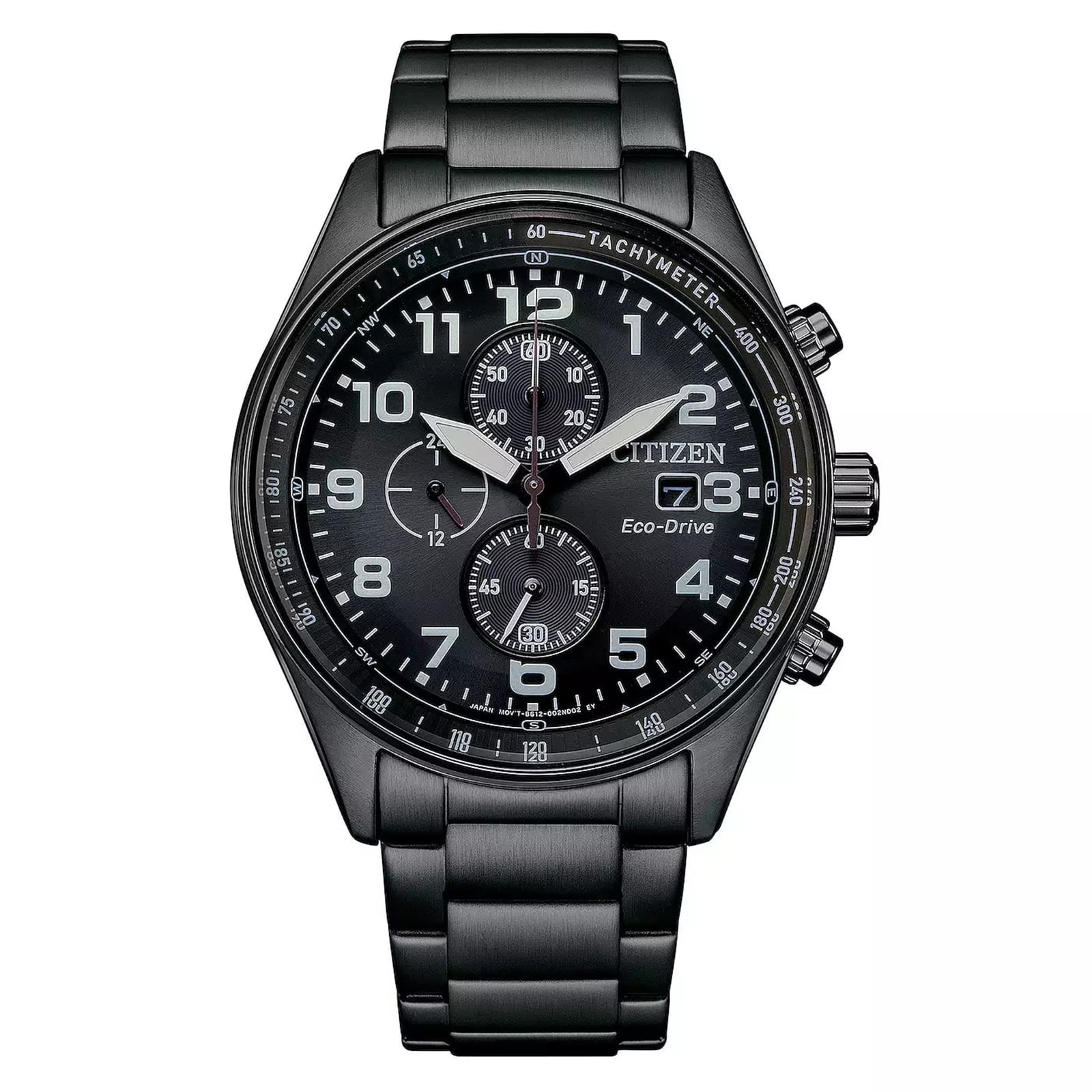 Eco-Drive Chronograph 43mm Exclusive Mens Watch Black Eco-Drive Chronograph 43mm Exclusive Mens Watch Black image