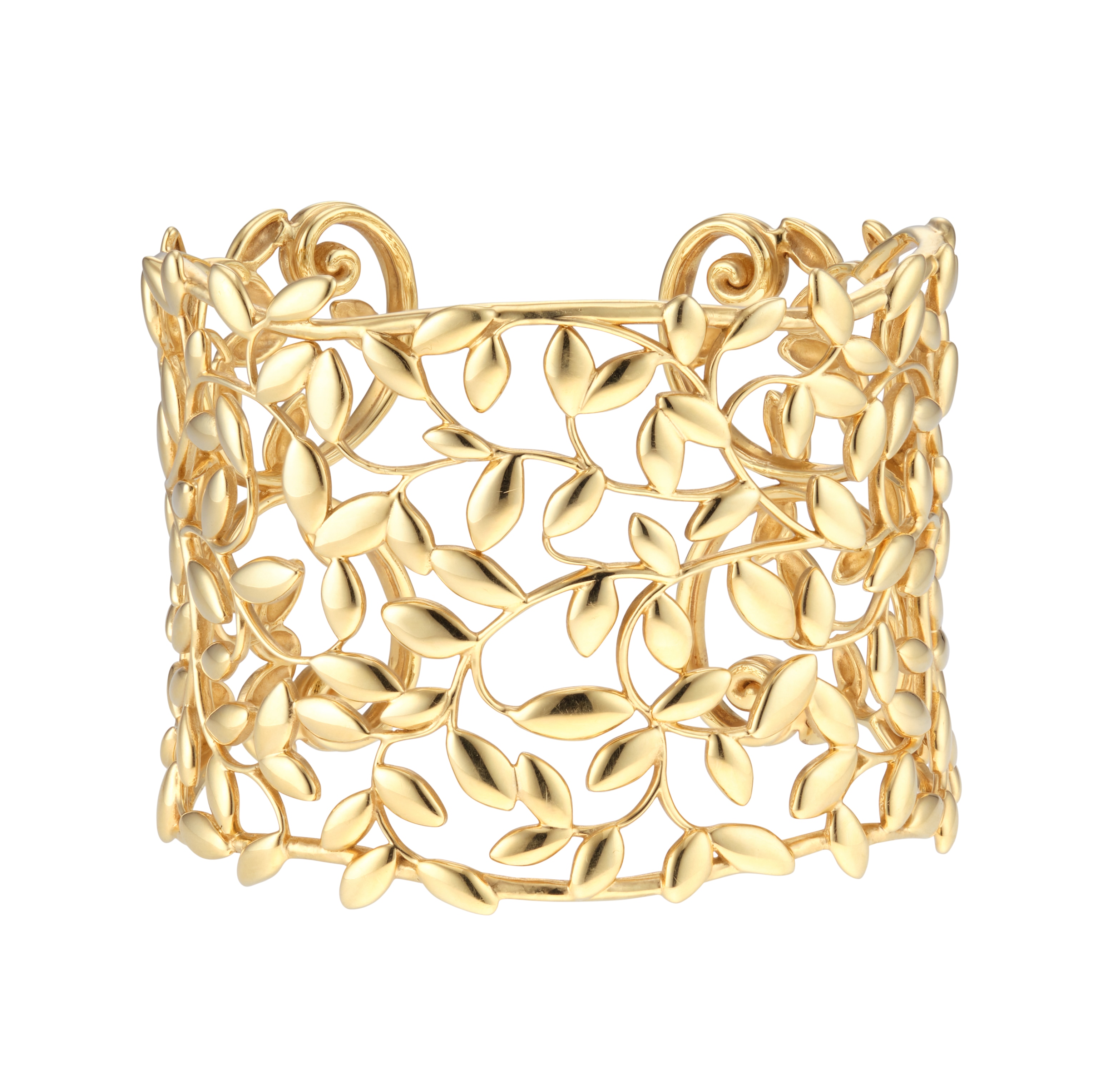 18ct Yellow Gold Tiffany & Co. Olive leaf cuff by Paloma Picasso 18ct Yellow Gold Tiffany & Co. Olive leaf cuff by Paloma Picasso image