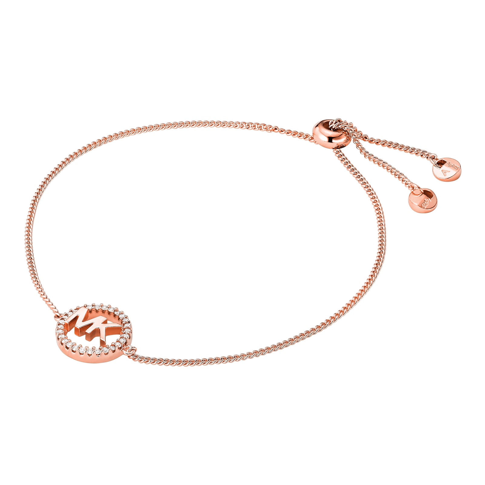 Rose Gold Coloured MK Logo Slider Bracelet Rose Gold Coloured MK Logo Slider Bracelet image