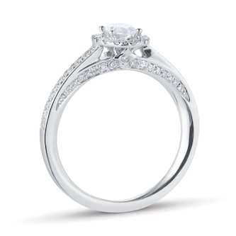 Jenny Packham 18ct White Gold 0.75cttw Diamond Oval Halo Engagement Ring Jenny Packham 18ct White Gold 0.75cttw Diamond Oval Halo Engagement Ring