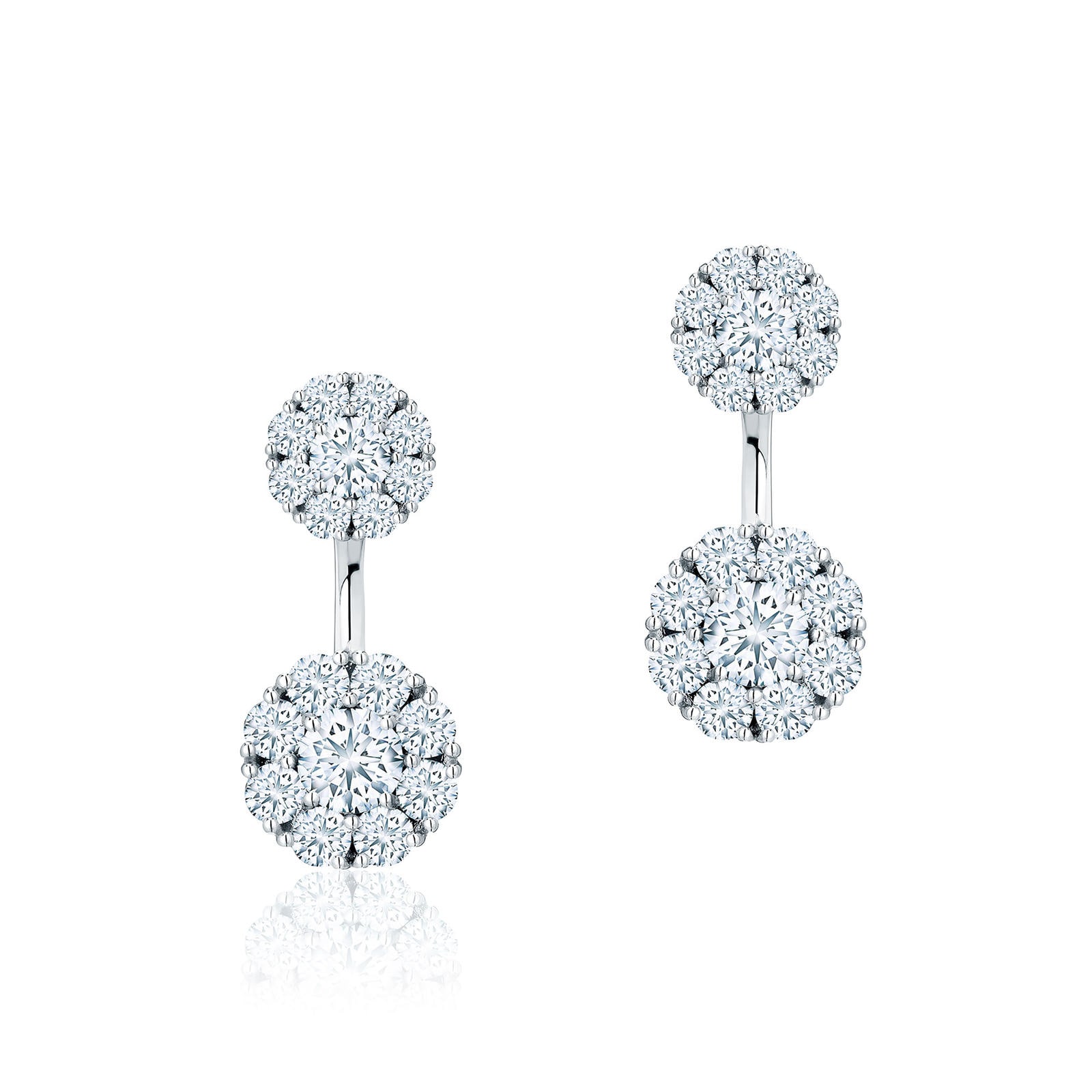 Snowflake Round Jacket 1.39cttw Diamond Earrings image