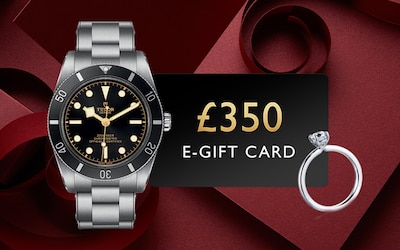 RECEIVE A FREE GIFT CARD WORTH UP TO £350 WHEN YOU PURCHASE SELECTED WATCHES OR DIAMOND ENGAGEMENT RINGS* image