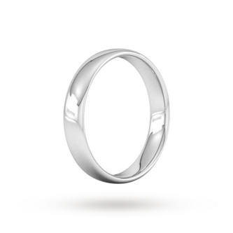 Goldsmiths 4mm Slight Court Standard Wedding Ring In 9 Carat White Gold Goldsmiths 4mm Slight Court Standard Wedding Ring In 9 Carat White Gold