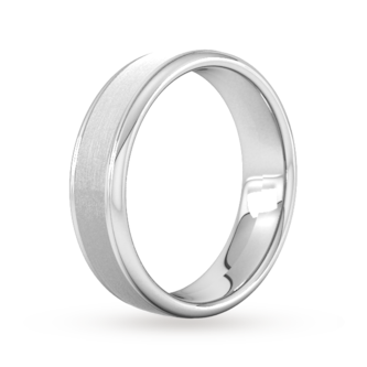 Goldsmiths 6mm Slight Court Heavy Matt Centre With Grooves Wedding Ring In 9 Carat White Gold Goldsmiths 6mm Slight Court Heavy Matt Centre With Grooves Wedding Ring In 9 Carat White Gold