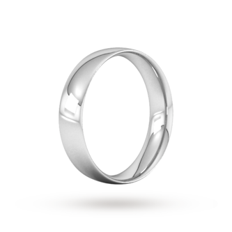 Goldsmiths 5mm Traditional Court Standard Wedding Ring In 9 Carat White Gold Goldsmiths 5mm Traditional Court Standard Wedding Ring In 9 Carat White Gold