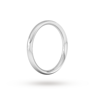 Goldsmiths 2.5mm Traditional Court Heavy Wedding Ring In 18 Carat White Gold Goldsmiths 2.5mm Traditional Court Heavy Wedding Ring In 18 Carat White Gold