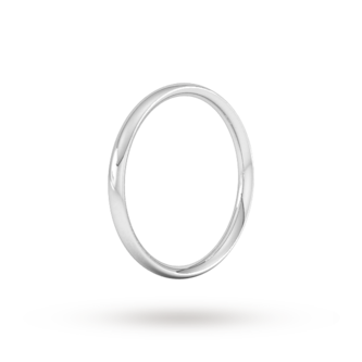 Goldsmiths 18ct White Gold 1.5mm Traditional Court Standard Wedding Ring Goldsmiths 18ct White Gold 1.5mm Traditional Court Standard Wedding Ring