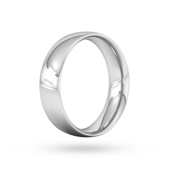 Goldsmiths 18ct White Gold 6mm Traditional Court Extra Heavy Wedding Ring Goldsmiths 18ct White Gold 6mm Traditional Court Extra Heavy Wedding Ring